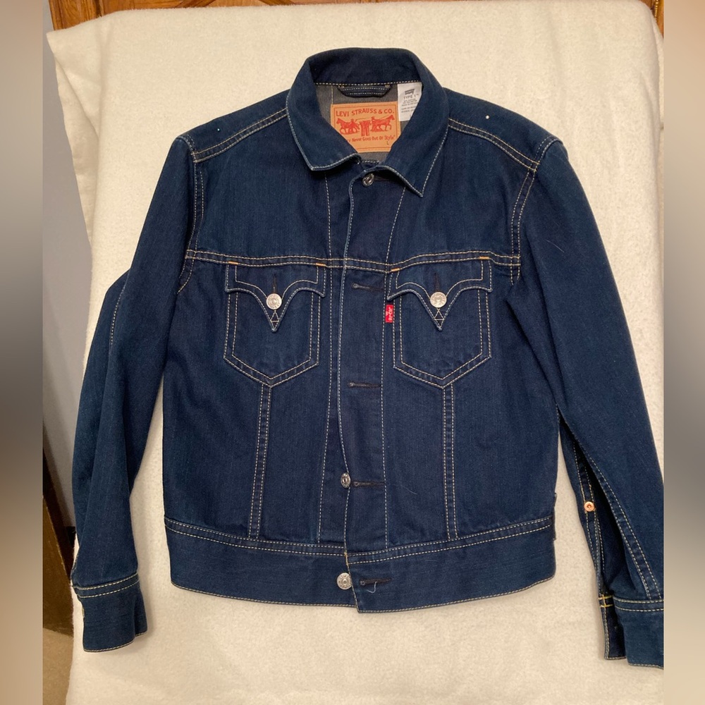 Levi Strauss Type-1 Iconic Adult Large Indigo Denim Jacket